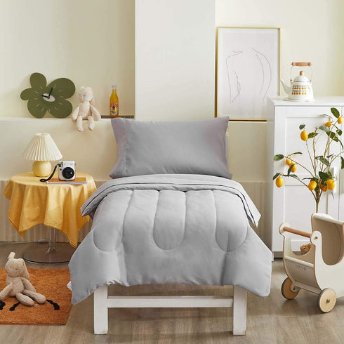 UOZZI BEDDING 4 Pieces Toddler Bedding Set Ultra Soft and Breathable Toddler
