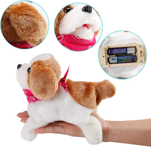 Liberty Imports Flip Over Puppy - Battery Operated Mechanical Jumping Dog Toy that Somersaults, Walks, Sits, Barks