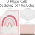 3-Piece Set Sweet Jojo Designs Baby Crib Bedding (Boho Rainbow and Hearts) for Girls, Infants/Nursery incl. Blanket