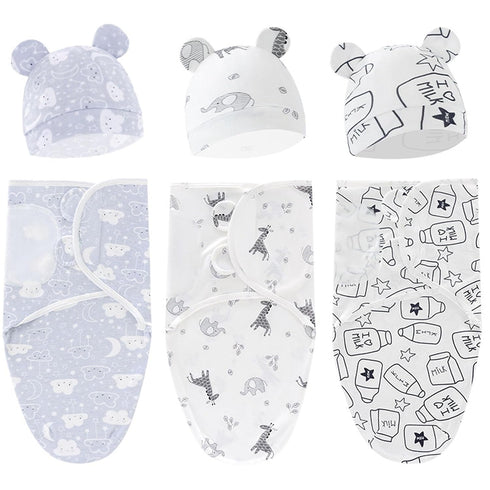 3-Pack Organic Baby Swaddle Sleep Sacks, Newborn Swaddle Sack, Ergonomic Baby Swaddles 0-3 Months