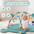 Lavilefora Tummy 6 0-6-12 Baby Time Mat, Oversize Dinosaur Shaped Baby Play Gym Mat with Toys, Play Mat for Babies