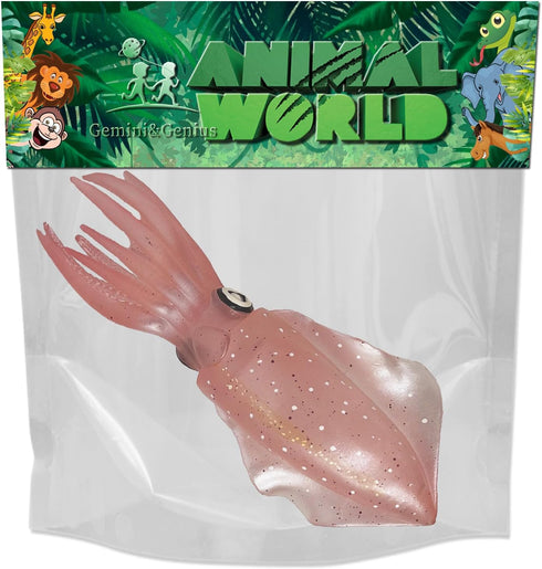 Gemini&Genius Squid Toy for Kids, Marine Bioluminescent Cuttlefish Action Figure, Great for Educational Gifts, Cake