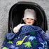 Super Soft Fleece Dinosaur Toddler Blanket, Multicolor Printed with Dotted Backing