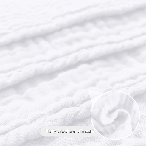'-100% 12 Pack, 12x12 Inches Baby Washcloths Cotton Muslin Soft Baby Bath Wash Cloths and Absorbent Baby Wipes