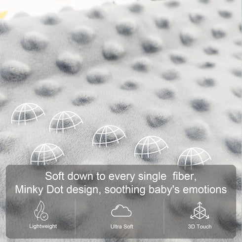 Baby Blanket for Boys Girls, Fox Printed, 30"x40", Soft Plush Minky Blanket for Toddlers Newborn