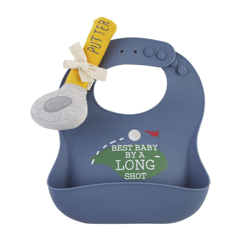 Children's Golf Bib & Rattle Set by Mud Pie