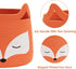 Showers-15.7"L 11.8"H, Fox Decor Basket, Nursery Basket for Baby Clothes, Toys, Laundry, Blanket, Cute Animal Storage