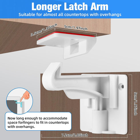 Countertop Overhangs(10 Pack) TOWODE Cabinet Locks Baby Proofing Cabinets Locks Child Safety Baby Proof Drawer Locks No