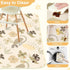 42 42 Inch Splat Mat for Under High Chair x Waterproof Baby Splash Mat with Non Slip Bottom Reusable Portable Highchair