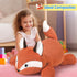 25.6 inch 5 lbs PEACH CAT Fox Weighted Stuffed Animals Large Weighted Plush Soft Plushies Toys Body Pillow Gifts