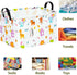 Rectangle ZOO Happy Birthday Party Gift Shelf, Nursery Storage Basket, Laundry Hamper with Handles, Toys Storage Box