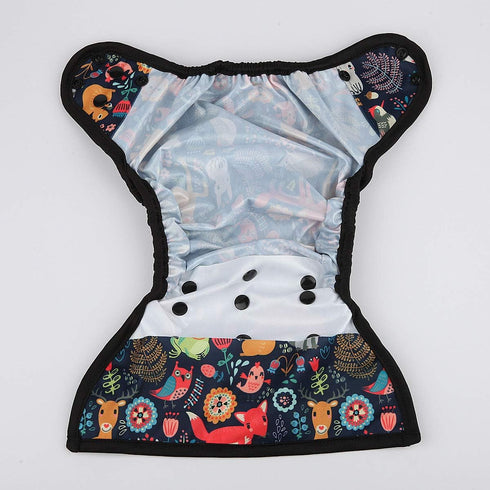 Hibaby Gusset One Size Cloth Diaper Cover Snap With Double (Forest)