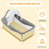 0-5 Ezebaby Portable Travel Bassinet for Baby Months, Foldable Newborn Bassinet Baby Bed Infant Crib with Padded