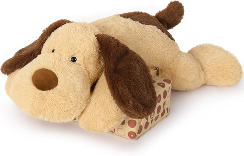 MorisMos Giant Dog Stuffed Animals 40", Large Brown Dog Puppy Plush, 40 inch Big Dog Pillow for Kids
