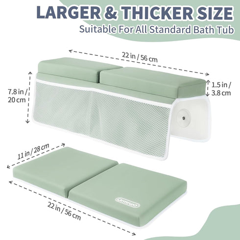 Elbow Set 1.5" Cozy URMYWO Bath Kneeler and Rest Pad - Thick Baby Bath Kneeler Pads with Toys Organizer, Anti-Slip Knee