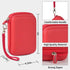 PAIYULE Travel Case Compatible with RG353V Retro Handheld Game Console, Organizer Carrying Bag (Red)