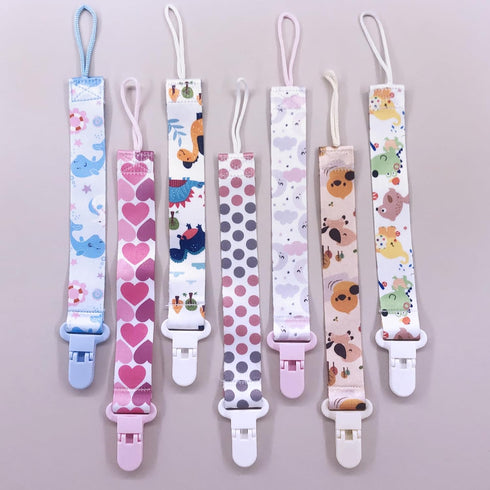 100piece 25mmRibbon Dummy Pacifier Plastic Suspender Clips for DIY Teething Toys Baby Blankets Bib Leash, White