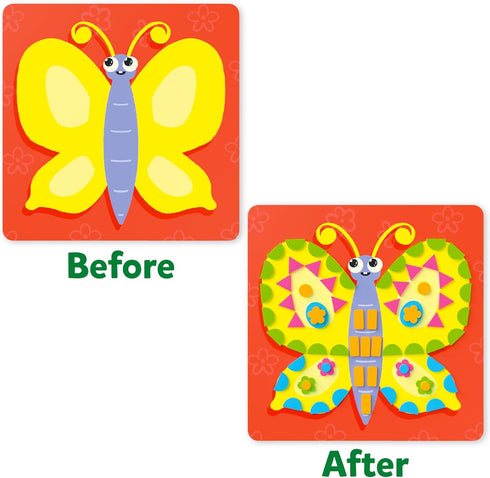 800+ 3D 3, 4, 5, 6, 7 Skillmatics Foam Sticker Art Activity - Animals, Mess-Free Fun for Kids, Foam Stickers, DIY Felt