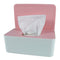 Diaper Wipes Dispenser, Tissue Storage Box Case with Lid for Home, Office, Cars - Pink
