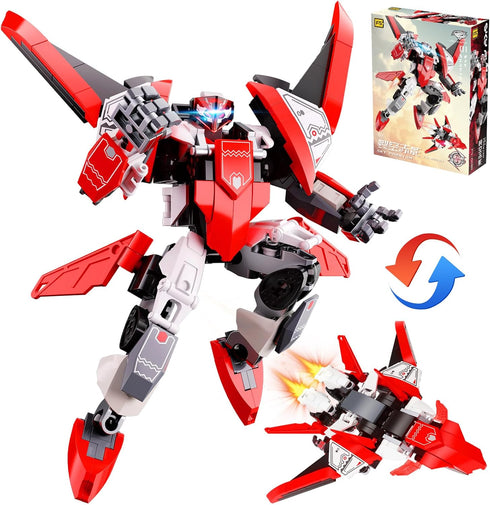 Ubrixmen 2 in 1 Transforming Mech Robot Building Sets, Mecha Robot City Toy