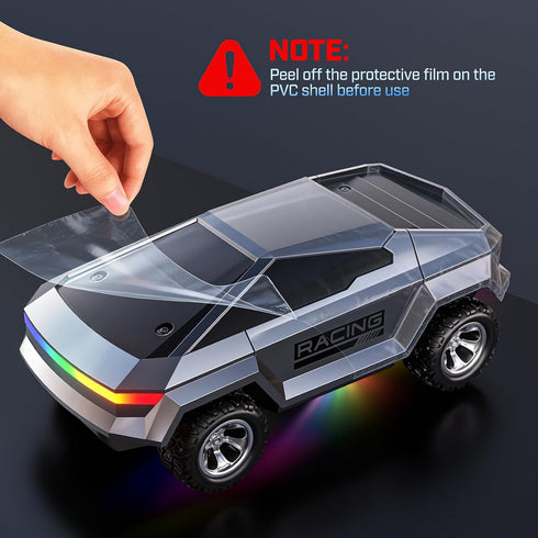 1/24 2.4GHz 2 18KM/H 3 4 5 6 7 8-12 WayEee Remote Control Car Cyber RC Truck, RC Cars for Kids with Colorful Lights