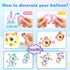 195PCS 3D 3+ BTEC Princess Blue DIY Balloon Animals Craft Kit with Pump, DIY Sticky Balloon Maker Toy with Bouncy