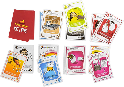 Exploding Kittens Original 2 Player Edition - Hilarious Family Game Night Card Game for Ages 7 and Up - 56 Cards