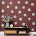BBTO Daisy Wall Decal Flower Vinyl Wall Decals Daisy Stickers Floral Decals Peel and Stick for Nursery Art Bedroom