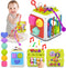 Montessori Toys for 1 Year Old Girls Boys, Baby Sorter Activity Cube, 7-in-1 Developmental Learning Toys