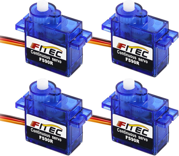 4PCS Feetech 9g FS90R Mini Micro Servo 360 Degree Continuous Rotation Servo Motor for Microbit Robotic Helicopter