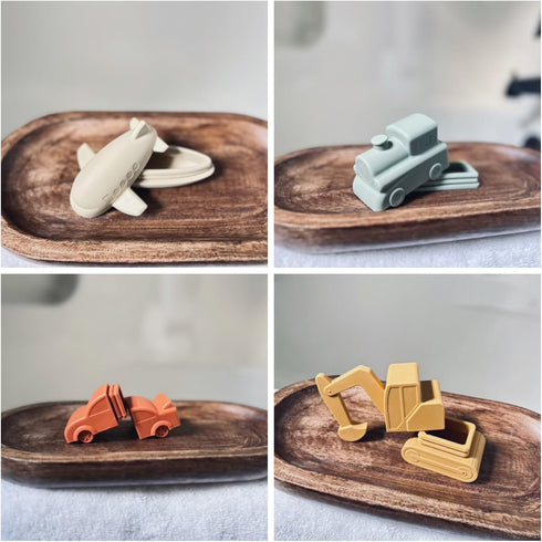Vehicle Bath Toys for Toddler Bath Time, Aesthetic Baby Bath Toys-Car, Plane, Excavator, Train for Kids