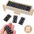 Hungdao 24 Pack Mini Dominoes Set, Double 6 Wooden Miniature Classic Board Games for Adults with Travel Box