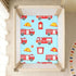 CZXW 52" 28" Cartoon Fire Engine Crib Sheets Fitted x Natural Cotton Soft & Breathable for Baby Crib Mattress