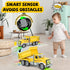 1 2 3 4 5 6 Car Toys for Toddlers, Dump Truck Toy with Self-Lifting Bed, Lights Music Toy Trucks Construction Vehicle
