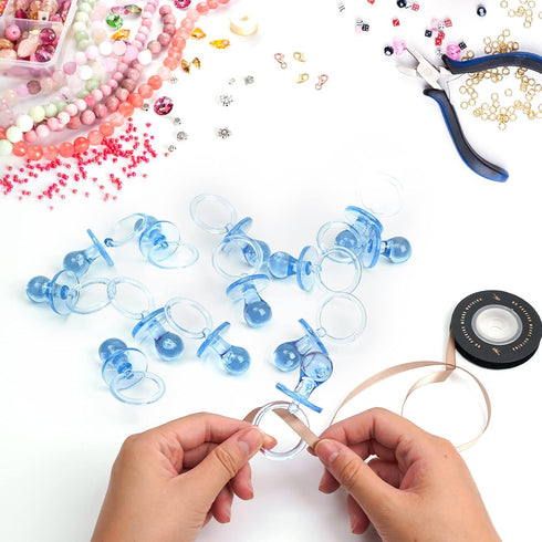 50 2.75 Inch Pieces Baby Pacifier Baby Shower Plastic Pacifier for Baby Shower Pacifier, Baby Shower Gender Show Party