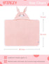 Baby Hooded Towel with Unique Animal Design, Ultra Soft Thick Cotton Bath Towel for Newborn (Bunny)
