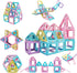 80pcs Set 3D 3 4 5 6 7 Magnetic Tiles Magnet Building Blocks Creative Stacking Toys for Kids, DIY Construction Kit