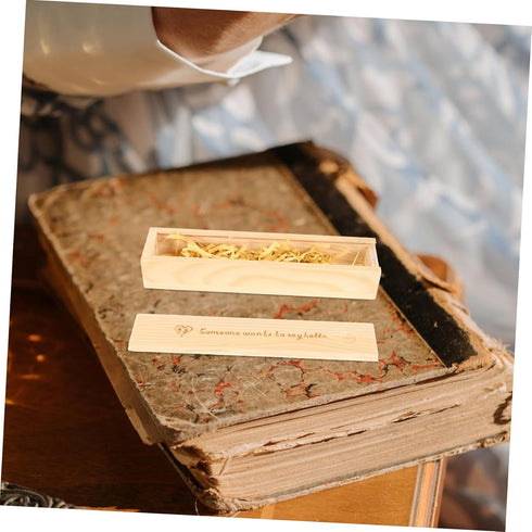 ORFOFE Natural Wood Pregnancy Test Keepsake Box Elegant Storage for Pregnancy Tests and Mementos Multifunctional