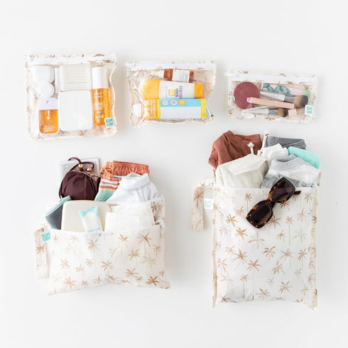 5 Pack Bumkins - Waterproof Wet Bag, Wet/Dry Clutch & Clear Travel Bags - For Beach, Baby, Travel, Cloth Diapers, Pump