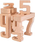 Lasoba 1-10, 10 3 Wooden Number Building Blocks, Large Digit Blocks Pcs Math Blocks Number Toys for Kids, Educational