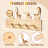RattanView Safari Animal Decorative Wall Hook for Kids Jungle Forest Animals Wooden Coat Hook Hanger for Baby Nursery
