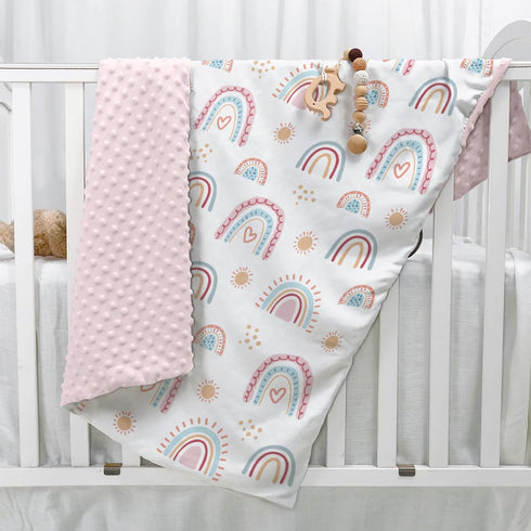 30 40 SANDJEST Rainbow Kid Blanket for Girls - x Kids Minky Blanket - Gifts for Kids on Birthday Christmas Nursery