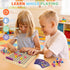 BUZIFU Wooden Montessori Multiplication Board Game: Math Educational Toys Multiplication Table Board Game Montessori