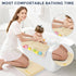 ACGROW Elbow Set 1.5 Bath Kneeler and Rest Pad - Comfortable Thick Baby Bath Kneeler Pads with Toys Organizer, Non-Slip