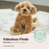Bearington Dog Stuffed Animal - Realistic Plush Goldendoodle Labradoodle Dog Toy - Caramel 14 Inch
