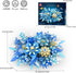NERCISU Sets, 8-12 (917 Blue Flowers Bouquet Building Artificial Flower Botanical Collection, Home Decor Office Wall