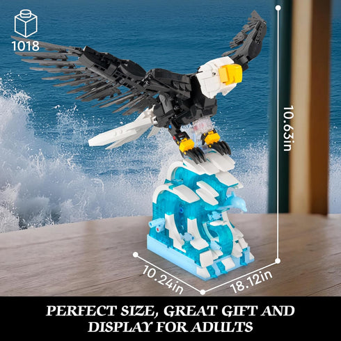 Set, 2 1 14+ (1018 Vziimo Ideas Eagle Animals Building MOC Eagle Creative Bird Model, Creator in Animal Lover Owl Birds
