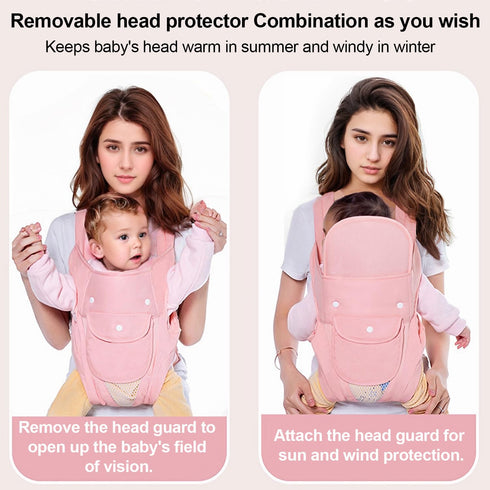 4-in-1 Backpack 7-45 Baby Carrier Newborn to Toddler, Infant Carrier Ergonomic Adjustable Holder Portable Convertible