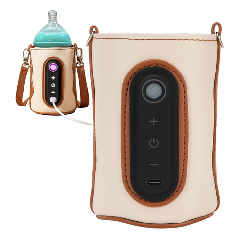 RiToEasysports Baby Bottle Warmer, Portable Digital Display USB Powered Constant Temperature Bottle Warmer Sleeve