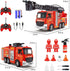 Leopmase Set, 2 2 4 Remote Control Fire Truck, RC Fire Truck Toy Firetruck with Fire Extinguisher, Dolls, Traffic